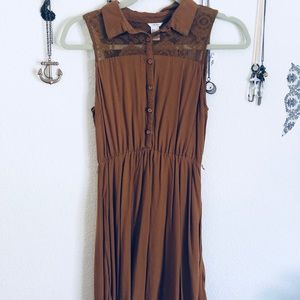 Tan Casual Dress